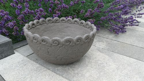 Keramik Blumentopf Schnecken Unikat Anthrazit D=27,5 cm