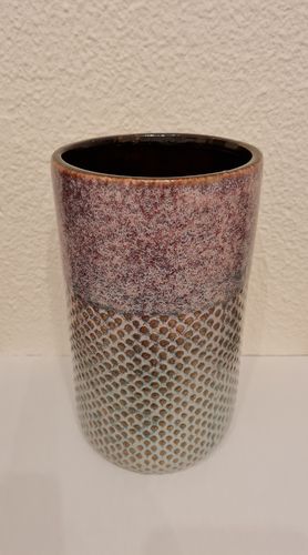 Deko Keramik Vase lila/grau Effekt 21 cm